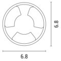 ΦΩΤΙΣΤΙΚΟ ΔΑΠΕΔΟΥ ΕΞΩΤΕΡΙΚΟ 3F LED 3W IP65 12V Φ68X24mm ΜΑΥΡΟ PRO