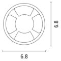 ΦΩΤΙΣΤΙΚΟ ΔΑΠΕΔΟΥ ΕΞΩΤΕΡΙΚΟ 4F LED 3W IP65 12V Φ68X24mm Γραφίτης PRO