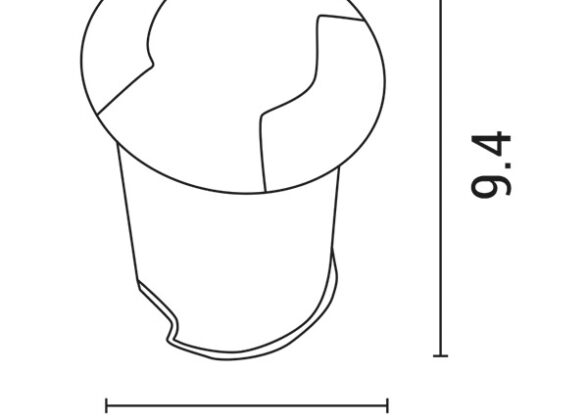 ΦΩΤΙΣΤΙΚΟ ΔΑΠΕΔΟΥ ΕΞΩΤΕΡΙΚΟ 2F LED 3W IP65 85-265V Φ62mm ΜΑΥΡΟ PRO