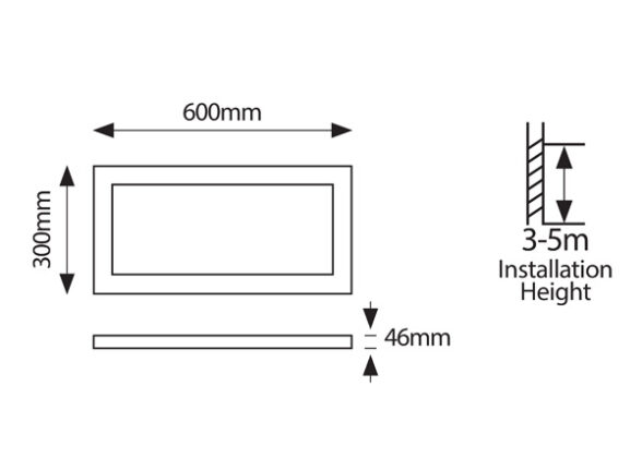 ΦΩΤΙΣΤΙΚΟ ΕΞΩΤΕΡΙΚΟ BACKLIGΗΤ UGR19 30X60 30W 4000Κ 220-240V ΛΕΥΚΟ