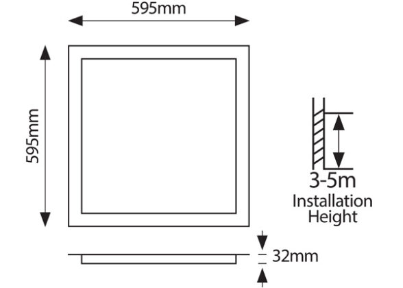 ΦΩΤΙΣΤΙΚΟ BACKLIGΗΤ UGR16 60X60 27-34-40-48W 3000Κ 220-240V ΛΕΥΚΟ