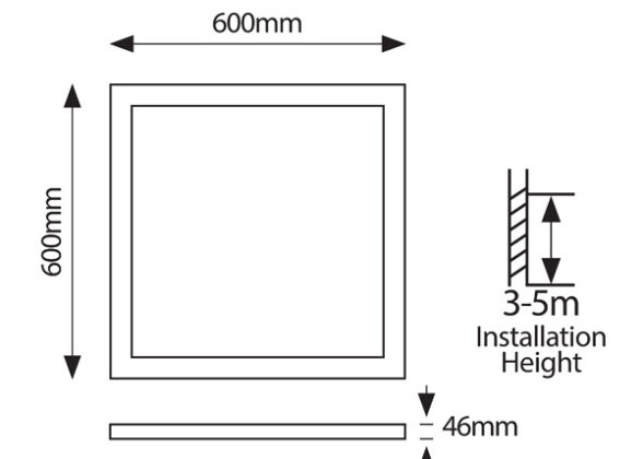 ΦΩΤΙΣΤΙΚΟ ΕΞΩΤΕΡΙΚΟ BACKLIGΗΤ UGR16 60X60 27-34-40-48W 6500Κ 220-240V ΛΕΥΚΟ