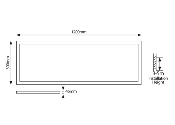 ΦΩΤΙΣΤΙΚΟ ΕΞΩΤΕΡΙΚΟ BACKLIGΗΤ UGR16 120X30 27-34-40-45W 4000Κ 220-240V ΛΕΥΚΟ