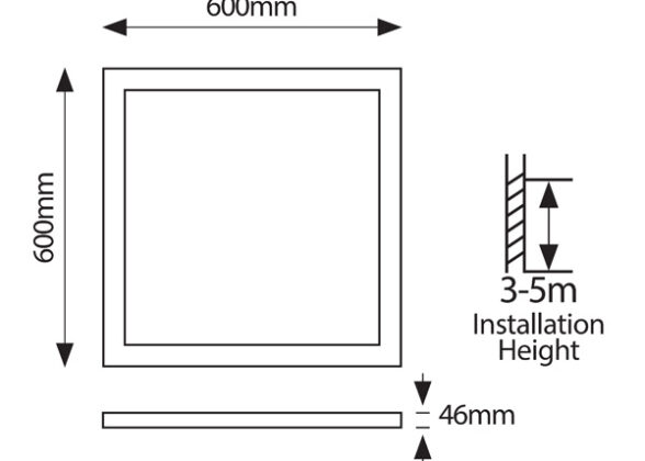 ΦΩΤΙΣΤΙΚΟ ΕΞΩΤΕΡΙΚΟ BACKLIGΗΤ UGR19 60X60  27-34-40-48W 6500Κ 220-240V ΛΕΥΚΟ