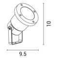 ΣΠOT ΚΗΠΟΥ ΠΛΑΣΤΙΚΟ GU10 IP65 230V Φ95X100 ΜΑΥΡΟ