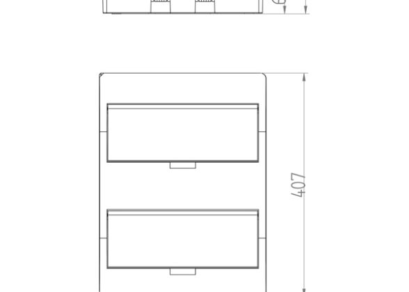 ΠΙΝΑΚΑΣ ΧΩΝΕΥΤΟΣ ΠΛΑΣΤΙΚΟΣ ELEGANT 2X12 ΘΕΣΕΩΝ IP40 (PE+N)