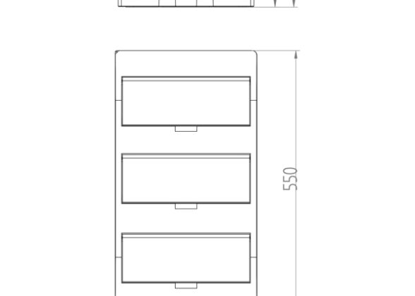 ΠΙΝΑΚΑΣ ΧΩΝΕΥΤΟΣ ΠΛΑΣΤΙΚΟΣ ELEGANT 3X12 ΘΕΣΕΩΝ IP40 (PE+N)