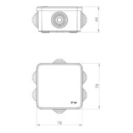 ΜΠΟΥΑΤ ΕΞΩΤΕΡΙΚΟ 70X70X40 IP55 ΓΚΡΙ