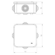 ΜΠΟΥΑΤ ΕΞΩΤΕΡΙΚΟ 80X80X42 IP55 ΓΚΡΙ