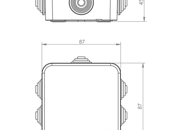 ΜΠΟΥΑΤ ΕΞΩΤΕΡΙΚΟ 76X76X40 IP55 ΛΕΥΚΟ