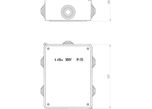 ΜΠΟΥΑΤ ΕΞΩΤΕΡΙΚΟ 158X118X94 ΜΕ ΜΕΤΑΛΛΙΚΗ ΒΙΔΑ IP55 ΛΕΥΚΟ