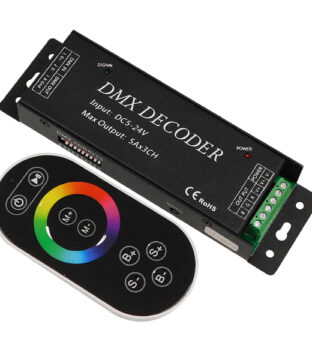 Ασύρματος LED RGB Controller DMX512 με Χειριστήριο Αφής 2.4G RF 5V (75w) – 12V (180w) – 24V (360w) DC GloboStar 15144