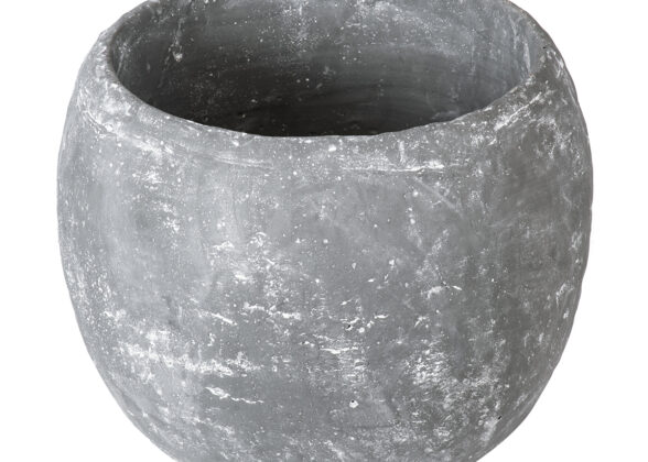 Τσιμεντένιο Κασπώ Γλάστρα - Flower Pot Γκρι Φ23.5cm x Υ18cm