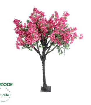 GloboStar® Artificial Garden BOUGAUVILLEA 20668 Τεχνητό Διακοσμητικό Δέντρο με Ανθη Μπουκανβίλιας Φουξ Υ150cm