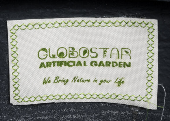 GloboStar® Artificial Garden DAMASCUS 20694 Διακοσμητικό Πολυεστερικό Τσιμεντένιο Κασπώ Γλάστρα - Flower Pot Μαύρο Φ45 x Υ45cm