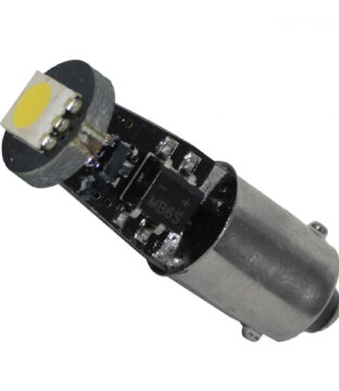 Λαμπτήρας LED Ba9s Can Bus με 1 SMD 5050 Ψυχρό Λευκό GloboStar 22000