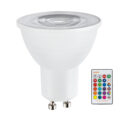 Λάμπα LED Σποτ GU10 6W 230V 400lm 180° με Ασύρματο Χειριστήριο RGB & Θερμό Λευκό 3000K