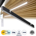 Γραμμικό Φωτιστικό Τοίχου - Απλίκα Linear LED CCT 54W 6500lm 120° AC 220-240V Μ120 x Π3.5 x Υ7cm - Εναλλαγή Φωτισμού μέσω Τηλεχειριστηρίου All In One Ψυχρό 6000k+Φυσικό 4500k+Θερμό 2700k Dimmable - Μαύρο - 3 Years Warranty