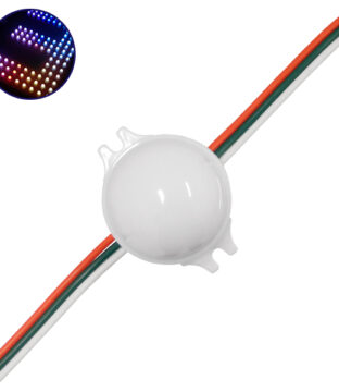 20 Τεμάχια x LED Magic Digital Στρογγυλό Module Φ3 CM RGBW 0.72W 12V GloboStar 30544