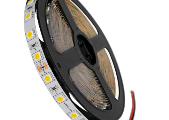 GloboStar® 70222 Ταινία LED SMD 5050 5m 14.4W/m 60LED/m 1648lm/m 120° DC 24V IP20 Θερμό Λευκό 3000K - 5 Χρόνια Εγγύηση