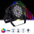 Επαγγελματική Κεφαλή PAR DMX512 270W AC 220V-240V 4in1 - SPOT 30° OSRAM LED Αδιάβροχη IP65 RGBW - Μαύρο - L22.6 x W22 x H32cm