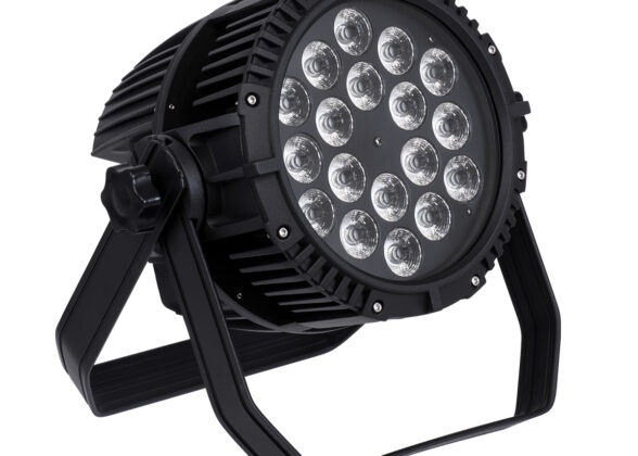 Επαγγελματική Κεφαλή PAR DMX512 270W AC 220V-240V 4in1 - SPOT 30° OSRAM LED Αδιάβροχη IP65 RGBW - Μαύρο - L22.6 x W22 x H32cm