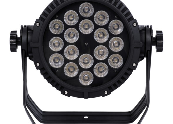 Επαγγελματική Κεφαλή PAR DMX512 270W AC 220V-240V 4in1 - SPOT 30° OSRAM LED Αδιάβροχη IP65 RGBW - Μαύρο - L22.6 x W22 x H32cm