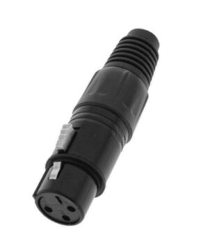 Θηλυκό Βύσμα XLR Female 3 PIN CANNON DMX High Quality Μαύρο GloboStar 51189