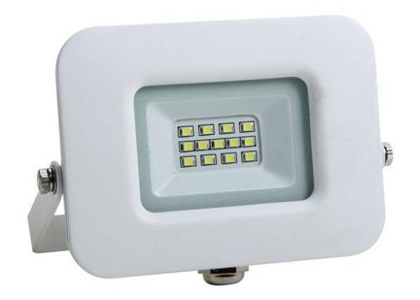 ΠΡΟΒΟΛΕΑΣ LED 10W SMD ΒΑΣΗ 360° ΛΕΥΚΟΣ IP65 3000K PLUS