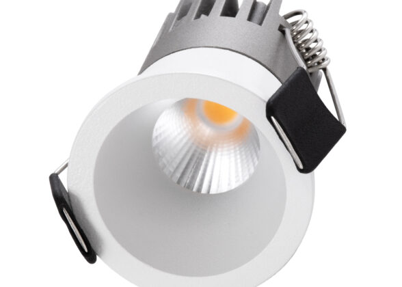 Χωνευτό LED Spot Downlight TrimLess Φ4cm 5W 625lm 38° AC 220-240V IP20 Φ4 x Υ5.9cm - Στρόγγυλο - Λευκό - Θερμό Λευκό 2700K - Bridgelux COB - 5 Years Warranty