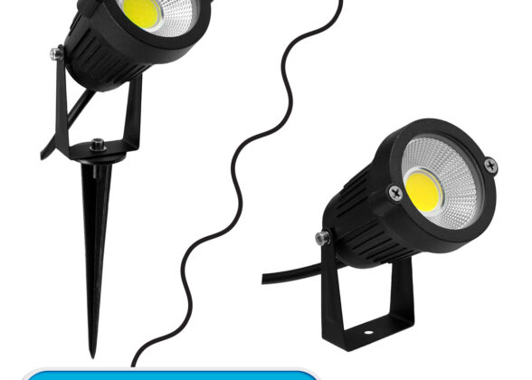 Προβολάκι Κήπου Καρφωτό - Δαπέδου Bridgelux COB LED 10W 1200lm 35° DC 12-24V Αδιάβροχο IP67 Ψυχρό Λευκό 6000K Dimmable