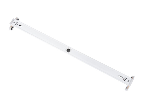 Μεταλλικό Σκαφάκι για 2 x Λάμπες 60CM T8 G13 LED AC 220-240V IP20 Μ60 x Π7.2 x Υ4cm - 5 Χρόνια Εγγύηση