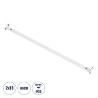 Μεταλλικό Σκαφάκι για 2 x Λάμπες 90CM T8 G13 LED AC 220-240V IP20 Μ90 x Π7.2 x Υ4cm – 5 Χρόνια Εγγύηση