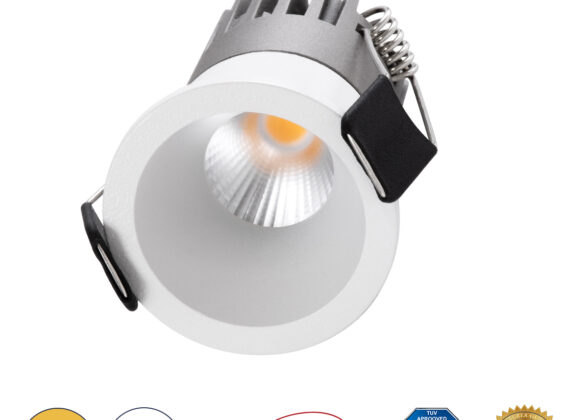 Χωνευτό LED Spot Downlight TrimLess Φ4cm 5W 625lm 38° AC 220-240V IP20 Φ4 x Υ5.9cm - Στρόγγυλο - Λευκό - Θερμό Λευκό 2700K - Bridgelux COB - 5 Years Warranty