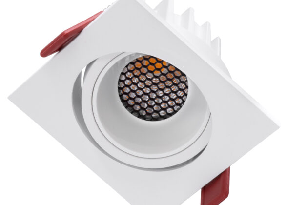 Χωνευτό LED Spot Downlight TrimLess Μ8.5xΠ8.5cm 10W 1250lm 38° AC 220-240V IP20 Μ8.5 x Π8.5 x Υ6.6cm - Τετράγωνο - Κινούμενο - Λευκό & Anti-Glare HoneyComb - Θερμό Λευκό 2700K - Bridgelux COB - 5 Years Warranty