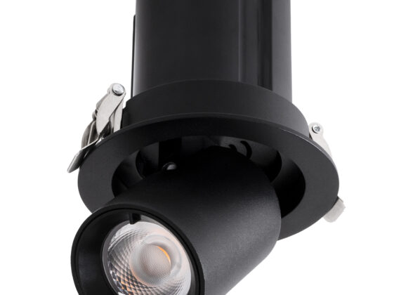 Χωνευτό LED Spot Downlight TrimLess Φ9cm 7W 875lm 36° AC 220-240V IP20 Φ9cm x Υ9cm - Στρόγγυλο - Μαύρο - Θερμό Λευκό 2700K - Bridgelux COB - 5 Years Warranty