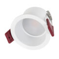 Χωνευτό LED Spot Downlight TrimLess Μπάνιου & WC Φ6.6cm 7W 700lm 45° AC 220-240V IP44 Φ6.6 x Υ5.3cm - Στρόγγυλο - Λευκό - Θερμό Λευκό 2700K - Bridgelux COB - TÜV Certified Driver - 5 Years Warranty