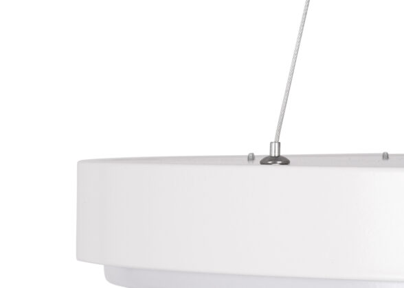 Κρεμαστή Πλαφονιέρα Οροφής LED CCT 76W 8372lm 120° AC 220-240V - Εναλλαγή Φωτισμού μέσω Τηλεχειριστηρίου All In One Ψυχρό Λευκό 6000k+Φυσικό Λευκό 4500k+Θερμό Λευκό 2700k Dimmable Φ45cm - Λευκό - 3 Years Warranty