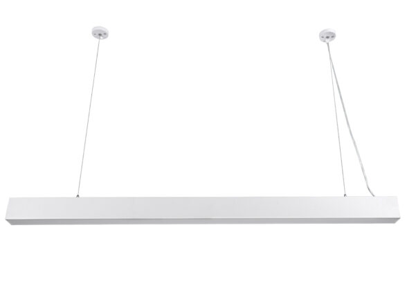 Γραμμικό Κρεμαστό Φωτιστικό Linear LED CCT 72W 8600lm 120° AC 220-240V Μ120 x Π5.5 x Υ7cm - Εναλλαγή Φωτισμού μέσω Τηλεχειριστηρίου All In One Ψυχρό 6000k+Φυσικό 4500k+Θερμό 2700k Dimmable - Λευκό - 3 Years Warranty