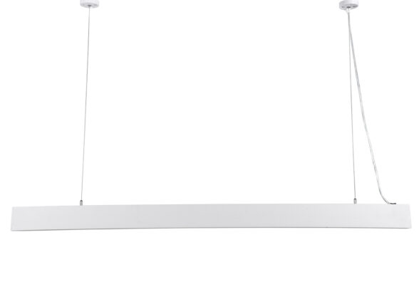 Γραμμικό Κρεμαστό Φωτιστικό Linear LED CCT 72W 8600lm 120° AC 220-240V Μ120 x Π5.5 x Υ7cm - Εναλλαγή Φωτισμού μέσω Τηλεχειριστηρίου All In One Ψυχρό 6000k+Φυσικό 4500k+Θερμό 2700k Dimmable - Λευκό - 3 Years Warranty