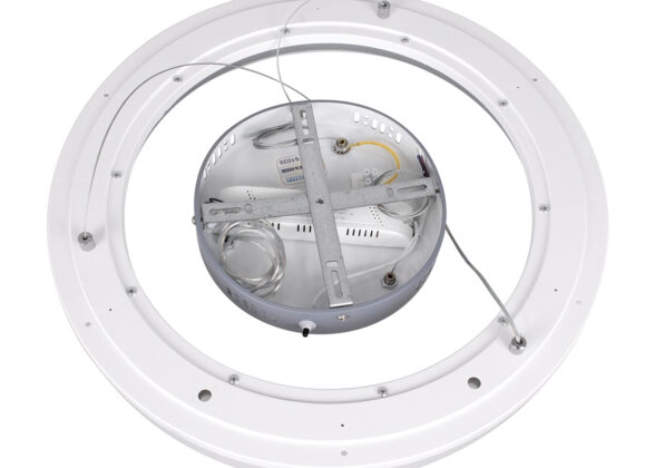 Κρεμαστή Πλαφονιέρα Οροφής Κύκλος LED CCT 55W 6376lm 120° AC 220-240V - Εναλλαγή Φωτισμού μέσω Τηλεχειριστηρίου All In One Ψυχρό Λευκό 6000k+Φυσικό Λευκό 4500k+Θερμό Λευκό 2700k Dimmable Φ48cm - Ανθρακί - 3 Years Warrant