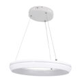 Κρεμαστή Πλαφονιέρα Οροφής Κύκλος LED CCT 55W 6376lm 120° AC 220-240V - Εναλλαγή Φωτισμού μέσω Τηλεχειριστηρίου All In One Ψυχρό Λευκό 6000k+Φυσικό Λευκό 4500k+Θερμό Λευκό 2700k Dimmable Φ48cm - Λευκό - 3 Years Warranty