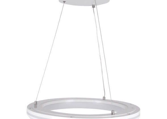 Κρεμαστή Πλαφονιέρα Οροφής Κύκλος LED CCT 55W 6376lm 120° AC 220-240V - Εναλλαγή Φωτισμού μέσω Τηλεχειριστηρίου All In One Ψυχρό Λευκό 6000k+Φυσικό Λευκό 4500k+Θερμό Λευκό 2700k Dimmable Φ48cm - Λευκό - 3 Years Warranty