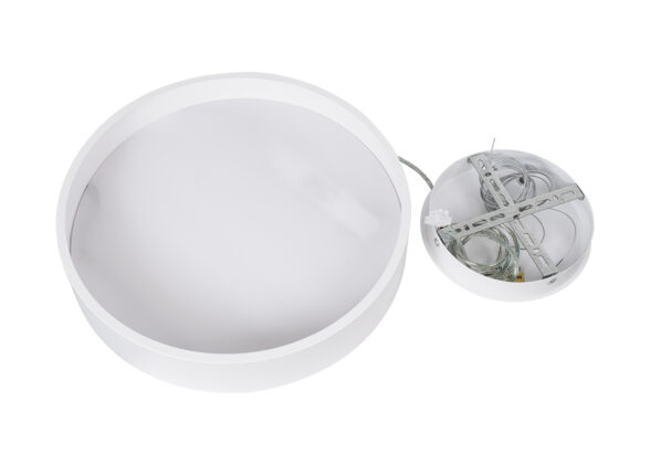 Κρεμαστή Πλαφονιέρα Οροφής LED CCT 67W 7370lm 120° AC 220-240V - Εναλλαγή Φωτισμού μέσω Τηλεχειριστηρίου All In One Ψυχρό 6000k+Φυσικό 4500k+Θερμό 2700k Dimmable Φ40cm - Λευκό - 3 Years Warranty