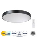 Πλαφονιέρα Οροφής LED CCT 100W 11020lm 120° AC 220-240V - Εναλλαγή Φωτισμού μέσω Τηλεχειριστηρίου All In One Ψυχρό 6000k+Φυσικό 4500k+Θερμό 2700k Dimmable Φ80cm - Μαύρο - 3 Years Warranty