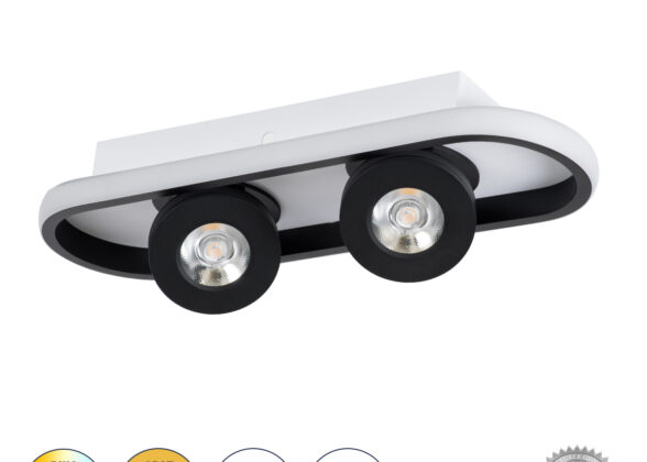 Φωτιστικό Οροφής Linear Design LED CCT με Κινούμενα Σποτ LED Spot Downlight 36W 4032lm 360° & 45° AC 220-240V - Εναλλαγή Φωτισμού μέσω Διακόπτη On/Off All In One Ψυχρό 6000k+Φυσικό 4500k+Θερμό 2700k Μ40 x Π13 x Υ6.5cm - Μαύρο