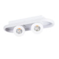 Φωτιστικό Οροφής Linear Design LED CCT με Κινούμενα Σποτ LED Spot Downlight 36W 4032lm 360° & 45° AC 220-240V - Εναλλαγή Φωτισμού μέσω Διακόπτη On/Off All In One Ψυχρό 6000k+Φυσικό 4500k+Θερμό 2700k Μ40 x Π13 x Υ6.5cm - Λευκό