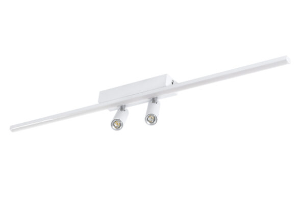 Φωτιστικό Οροφής Linear Design LED CCT με Κινούμενα Σποτ LED Downlight 24W 2688lm 160° & 45° AC 220-240V IP20  - Εναλλαγή Φωτισμού μέσω Διακόπτη On/Off All In One Ψυχρό 6000k+Φυσικό 4500k+Θερμό 2700k - Μ80 x Π5.5 x Υ5 cm - Λευκό - 3 Χρόνια Εγγύηση