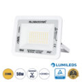 Επαγγελματικός Προβολέας LED 50W 5750lm 120° AC 220-240V - Αδιάβροχος IP67 - Μ21 x Π3.5 x Υ16cm - Λευκό - Θερμό Λευκό 2700K - LUMILEDS Chips - TÜV Rheinland Certified - 5 Years Warranty