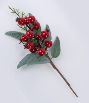 ΠΙΚΑΚΙ ΜΕ ΚΟΚΚΙΝΑ BERRIES ΚΑΙ ΧΙΟΝΙΣΜΕΝΑ ΦΥΛΛΑ, 21cm